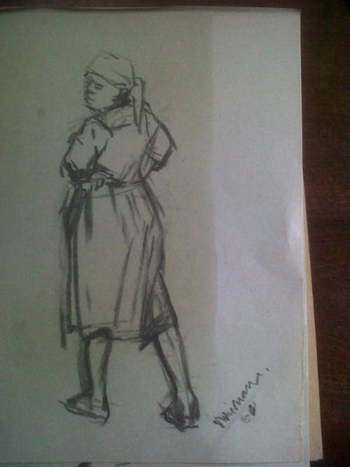 NIEMANN **** Rare**** Sketch                  influenced by Irma Stern