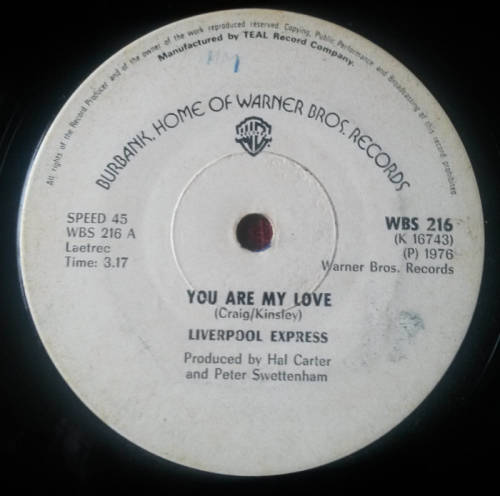 Liverpool Express - You Are My Love/Never Be The Same Boy 1976 Vinyl 7" Single Rhodesia