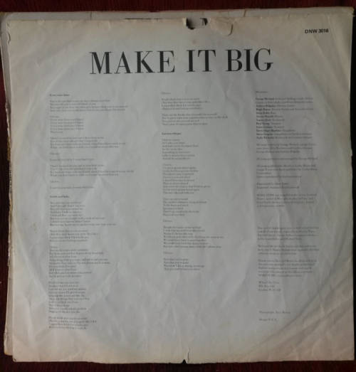 Wham - Make it Big 1984 Vinyl LP SA