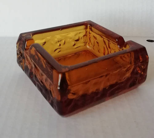 Vintage Koei Unicon Art Glass Table Lighter with Matching Ashtray