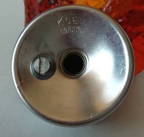 Vintage Koei Unicon Art Glass Table Lighter with Matching Ashtray