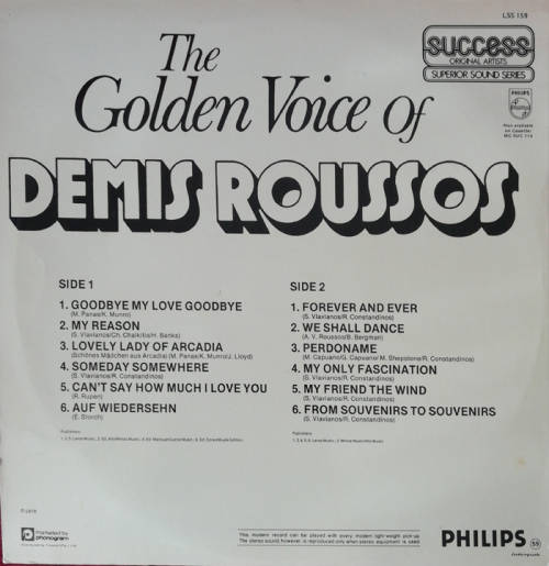 Demis Roussos - The Golden Voice of Demis Roussos 1979 Vinyl LP SA