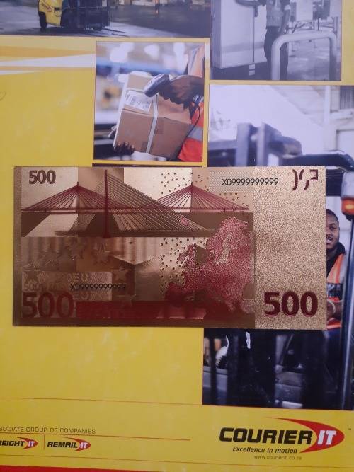 500 Euros 24k Banknotes