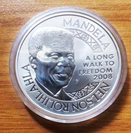 1oz Nelson Mandela Silver Medallion 2008