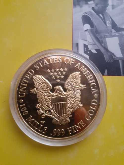 1oz USA statue liberty 24k gold commemorative coin