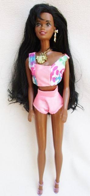 STUNNING 1991 MATTEL BLACK BARBIE DOLL - SUN SENSATION CHRISTIE!!