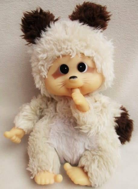 RATHER RARE!! A VINTAGE MONCHHICHI RACCOON!!