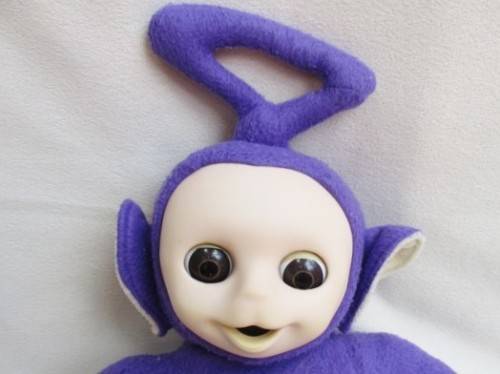 CUTE 36CM TALL TELETUBBIE - TINKY WINKY WITH OPEN/CLOSE EYES!!