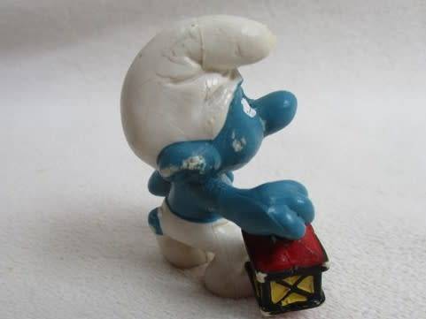 CUTE PEYO, WEST GERMANY SMURF WITH LANTERN