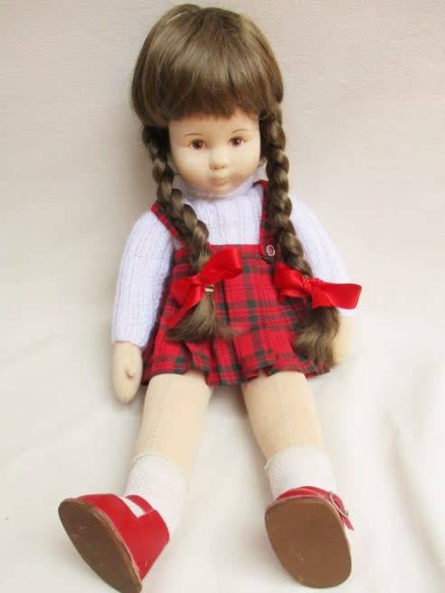 LOVELY 44CM HAND PAINTED CLOTH DOLL MADE FROM INTERLOCK KNIT FABRIC!!