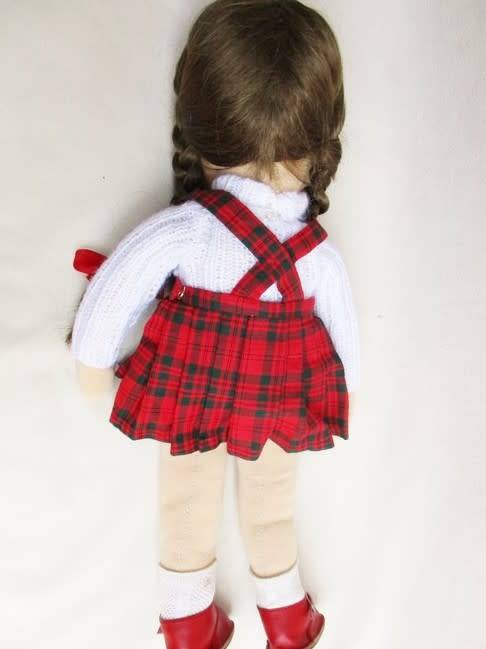 LOVELY 44CM HAND PAINTED CLOTH DOLL MADE FROM INTERLOCK KNIT FABRIC!!