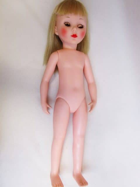 A VINTAGE DOLL WITH EXQUISITE FURGA SIMONA-LIKE LOOK - MARKED 'SAD' ON BACK OF HEAD!!