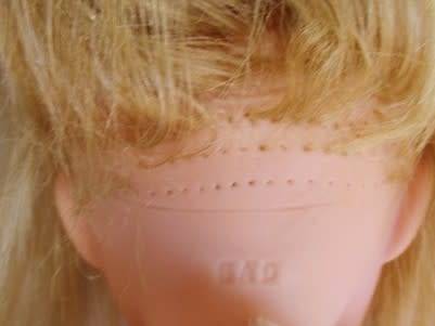 A VINTAGE DOLL WITH EXQUISITE FURGA SIMONA-LIKE LOOK - MARKED 'SAD' ON BACK OF HEAD!!
