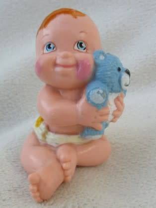 CUTE MAGIC DIAPER BABY HOLDING HIS TEDDY