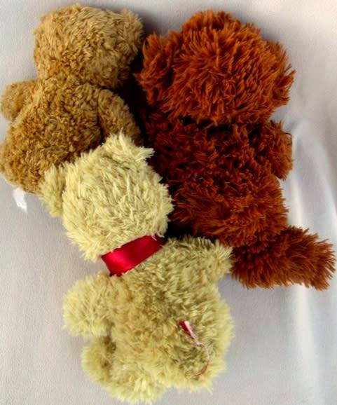 A BUNCH OF TEN NICE-SIZED, SOFT, CLEAN TEDDY BEARS