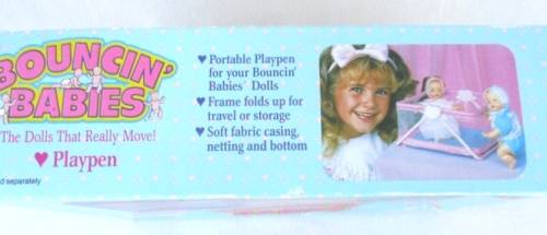 RARE!! A VINTAGE 1988 GALOOB 'BOUNCIN' BABIES' PLAYPEN STILL IN ORIGINAL BOX
