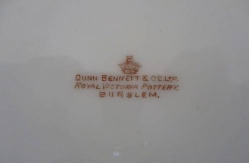 ANTIQUE PLATE - DUNN BENNETT& CO ROYAL VICTORIA POTTERY BURSLEM - CIRCA 1907 - 1937