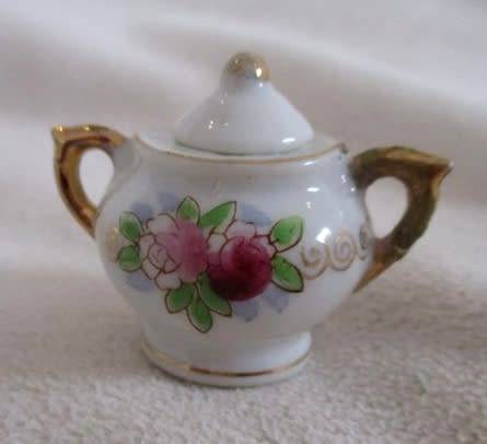 THE PRETTIEST, DELICATE PORCELAIN TEA SET TO DISPLAY WITH YOUR COLLECTABLE BEARS AND DOLLS!