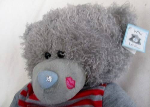 RATHER DIFFERENT!! A LARGE TATTY TEDDY  (ME TO YOU) WITH 'DIAMOND' ON NOSE & 'LIPSTICK' ON HIS SNOUT