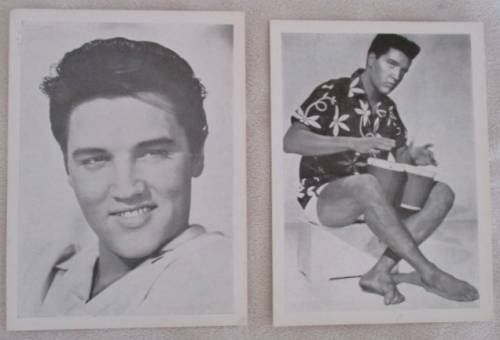 TWO VINTAGE 1950's POSTCARDS OF ELVIS