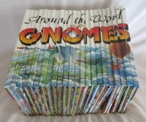 BEAUTIFULLY ILLUSTRATED, GREAT FUN & EDUCATIONAL - AROUND THE WORLD WITH THE GNOMES - 23 HARD COVERS