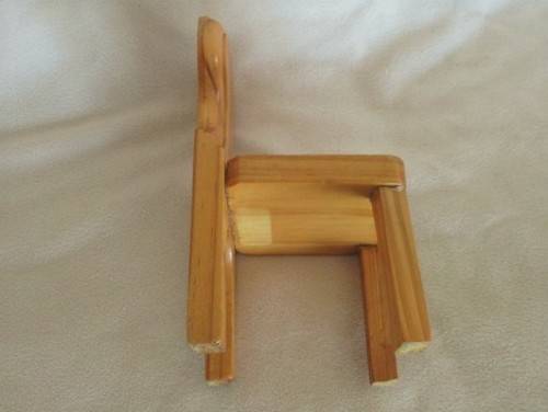THREE SOLID WOODEN CHAIRS TO POSE YOUR BARBIES OR SMALL BEARS