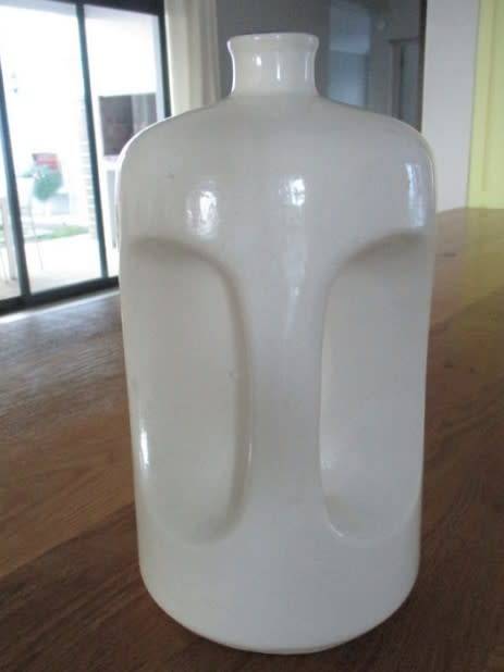 Unusual vintage ceramic  porcelain bottle/Jar - signed