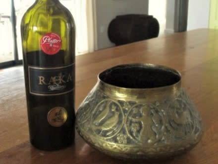 AWESOME ANTIQUE HAND ENGRAVED PERSIAN? TURKISH? BRASS BOWL DEPICTING  MEN, DEER AND BIRDS