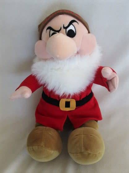 LARGE 34CM TALL DWARF - GRUMPY (ITALIAN -BROMTOLO) FROM DISNEY'S SNOW WHITE AND THE SEVEN DWARFS