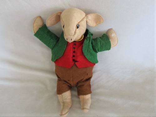ADORABLE VINTAGE 1940's/50's FELT PIG