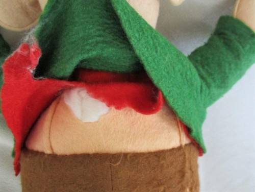 ADORABLE VINTAGE 1940's/50's FELT PIG