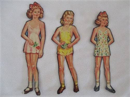 BARGAIN TIME!! A BATCH OF SEVENTEEN VINTAGE 1940's/50's PAPER DOLLS WITH OUTFITS!!
