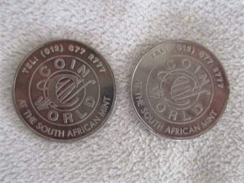 TWO SA MINT COIN WORLD CHRISTMAS TOKENS - 2011