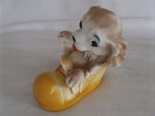 ADORABLE VINTAGE RUBBER PUP IN BOOT
