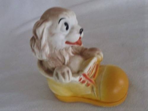 ADORABLE VINTAGE RUBBER PUP IN BOOT