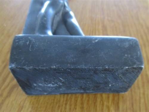 BLACK RESIN FIGURINE OF EGYPTIAN GOD HORUS - 19CM TALL - SIGNED