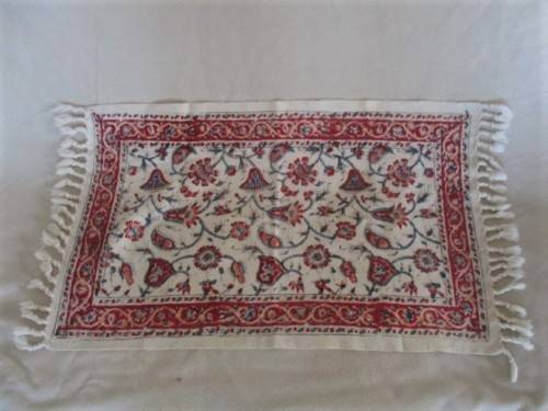 VINTAGE HAND PRINTED (NATURAL DYED) PERSIAN/IRANIAN MESHKAT RUNNER - SIGNED