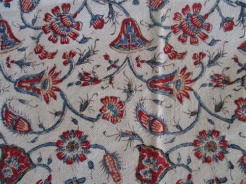 VINTAGE HAND PRINTED (NATURAL DYED) PERSIAN/IRANIAN MESHKAT RUNNER - SIGNED