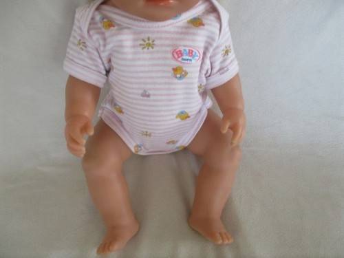 MORE BARGAINS -  42CM TALL ZAPF CREATIONS BABY BORN DOLL WITH BABY BORN BABY-GRO AND T-SHIRT