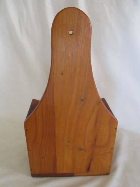 FOR ELEANOR ONLY - SOLID WOODEN WALL-HANGING SALT 'BOX' - GREAT FOR KITCHEN HERBS!