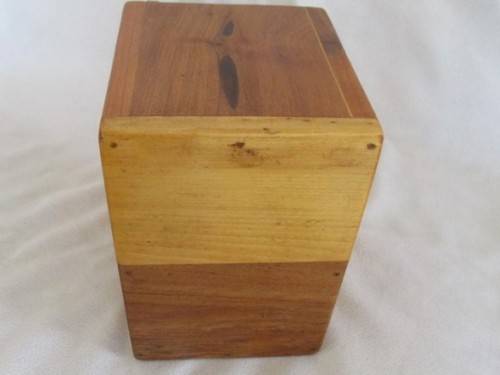 FOR ELEANOR ONLY - SOLID WOODEN WALL-HANGING SALT 'BOX' - GREAT FOR KITCHEN HERBS!