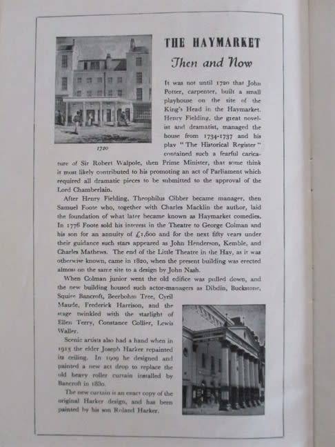 1960 FIRST PERFORMANCE PROGRAMME OF `ROSS` WITH THE INDOMITABLE ALEC GUINNESS