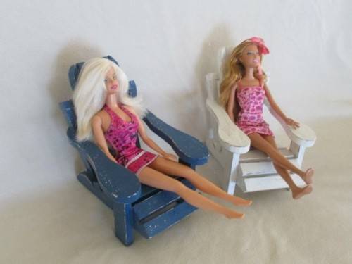 TWO STURDY WOODEN CHAIRS FOR YOUR BARBIE DOLLS
