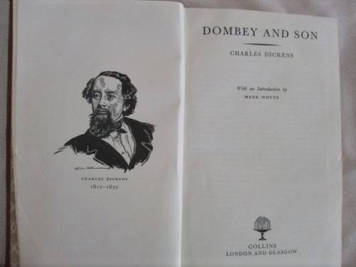 1954 - DOMBEY AND SON BY CHARLES DICKENS - SOFT FAUX LEATHER COVER