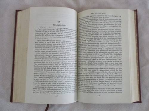 1954 - DOMBEY AND SON BY CHARLES DICKENS - SOFT FAUX LEATHER COVER