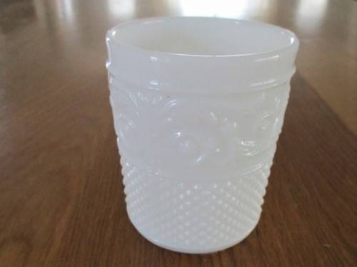 LARGE MILK GLASS DRINKING GLASS