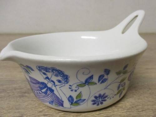 MID CENTURY  FIGGJO FLINT TURI-DESIGN SMALL CERAMIC SAUCE PAN - MADE IN NORWAY