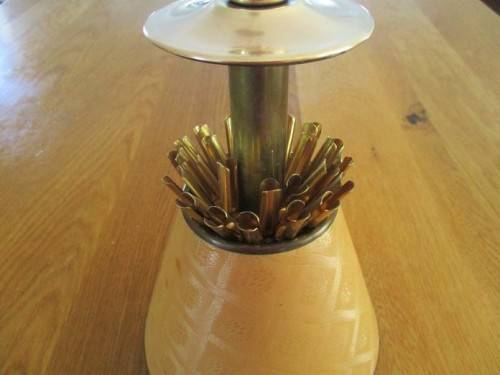 NOT A LAMP! A DELICIOUSLY RETRO MID CENTURY NOVELTY POP UP CIGARETTE DISPENSER - HAVE A PEEK!