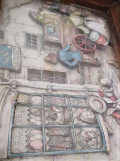 VINTAGE ANTON PIECK 3D SHADOW BOX  ART - VICTORIAN STREET SCENE - FRAMED