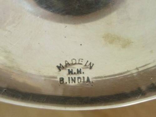 TWO  BEAUTIFULLY ENGRAVED VINTAGE INDIAN BRASS POSY VASES